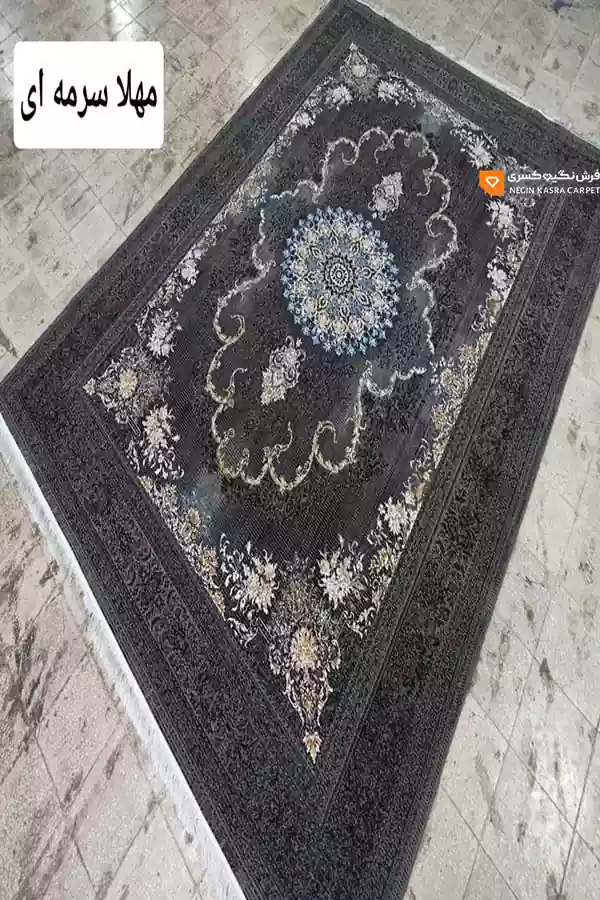 فرش مهلا 440 شانه نگین کسری کاشان